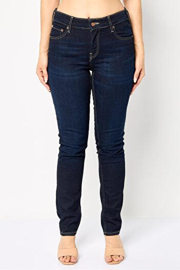 Scotch & Soda Women Skinny Fit Plain Stretchable Jeans, Navy Blue