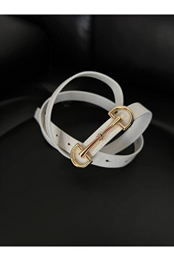 Damla 2-Piece Deal Product Long Buckle Thin Women's Belt, Jacket Belt, Shirt Belt, Dress Belt