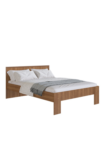 Art In Móveis Single bed for bedrooms and homes, walnut color, 194.8*141.6*84.6