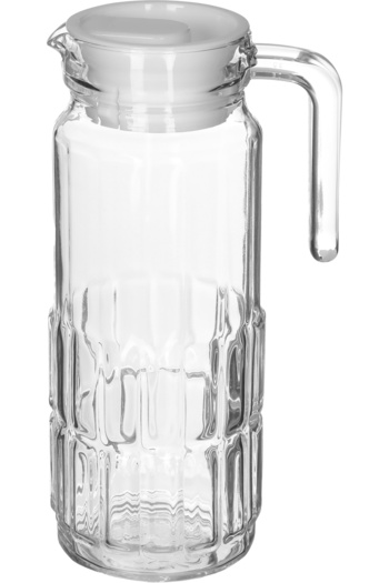 Alsaif Gallery Saif Gallery Glass Pitcher, 1000ml, Clear Lid