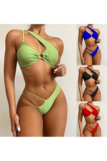 WildFashion 2-piece swimsuit with cutout and one-shoulder fastening SW2413-4