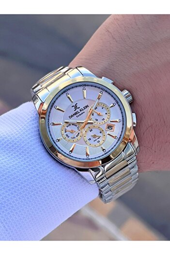 Daniel Klein Steel Cord Chronometer Dial Design 3 Atm Water Resistant Men Wristwatch 14031.6