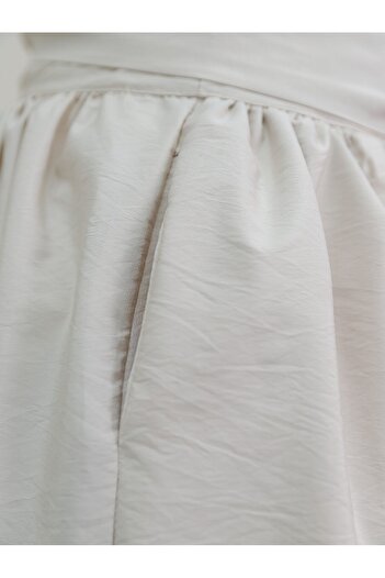 mahira collection PİLİSLİ KEMERLİ PARAŞÜT ETEK