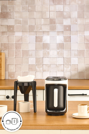 Karaca Hatır Hüp 2 in 1 Turkish Coffee Machine / Filter Coffee Machine 5 Cup Capacity Soft Cream