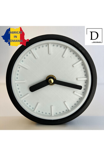 OEM Decorative clock "Spectrum", 11 cm, black, 3D printed from PLA (Bioplastic)