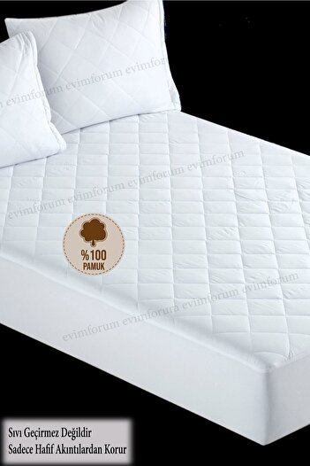 Formeya Pamukkale Alez Kapitone Fitted Yatak Koruyucu %100 Pamuk Alez (16 Ebat)