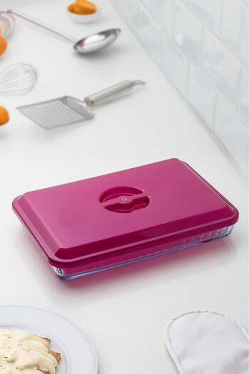 Bambus Home Plastic Rectangular Pyrex Cover