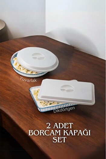 Bambus Home Plastic Rectangular Round Double Plexiglass Cover Set