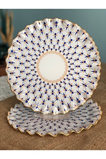 B&M 6 Pieces Jewel Patterned Curved Serving Plate