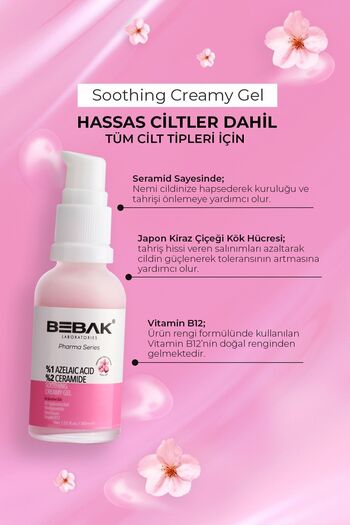 Bebak Pharma Hassas Ciltler Için Bariyer Güçlendirici, Cilt Tonu Eşitleyici Jel Krem 30ml