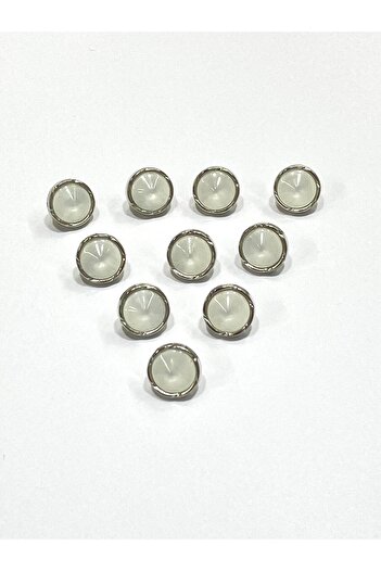 karantuhafiye Blouse Shirt Button/Metallized (Plastic) Button / Set of 10 / 1 cm