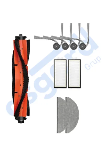 Asgard Grup For Roborock S8 Pro-S8 Pro+-Q8+-Q8 Max Pro+ Compatible 1 Main Brush 4 Side Brushes 2 Filters 2 Mops