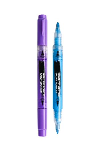 Cengo Double Tip Acrylic Marker Pen 12 Colors Cgo604