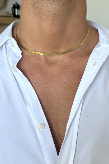 Flaw Wear Altın Sarısı Snake Kolye