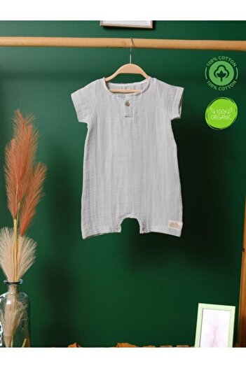 DeviCoo 100% Cotton Organic Muslin Short Jumpsuit