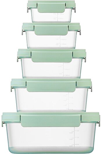locknlock Nestopia Set of 5 Containers (230ml, 500ml, 920ml, 1.6L, 2.7L)