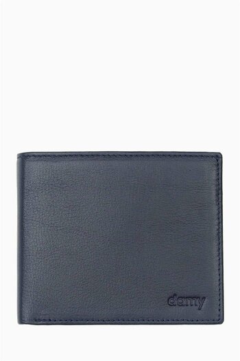 DAMY Genuine Leather Rfid Protected Men's Wallet 1301 - Navy Blue