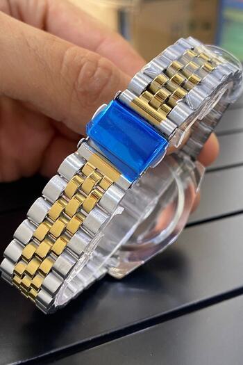İSTLİV Stainless Ipc Plated Rlx Model Unisex Steel Wristwatch with Calendar