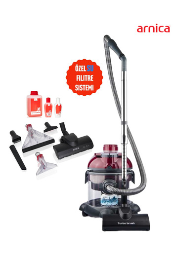 Arnica Hydra Rain Plus Su Filtreli Torbasız Süpürge & Halı Yıkama Makinesi 2400 Watt Turbo Fırçalı