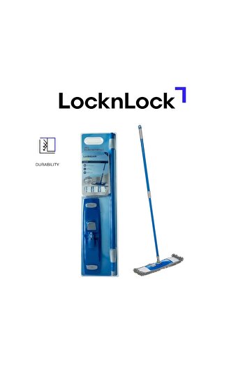 locknlock Flat Microfiber Mop with Adjustable Telescopic Handle (75-130cm)