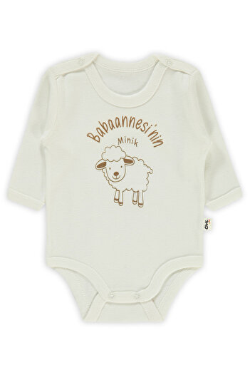 Civil Baby 1-36 Months Ecru Baby Badi - with Snaps