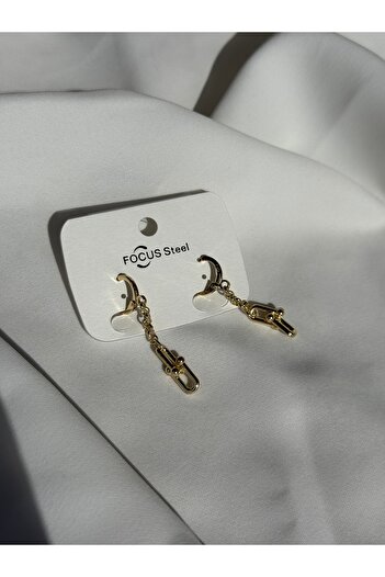 LUSORA ACCESORY "Trend Chain Hoop Earrings - Gold Color Women's Jewelry"