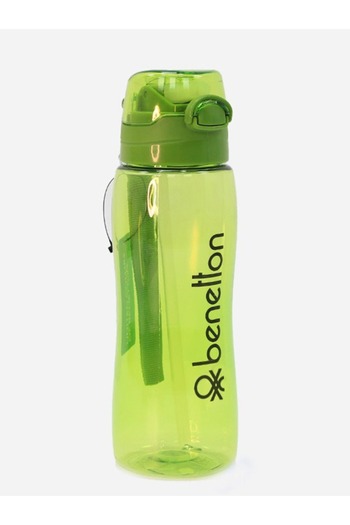 Benetton Green Automatic Water Bottle with Lid and Flask
