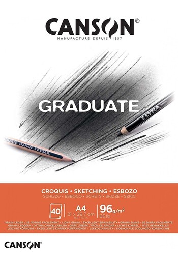 Canson Graduate Pad Cangrad Sketch A4 96gr 40yp Block /400110362