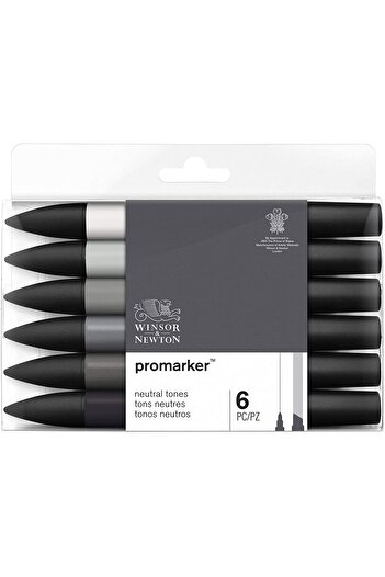 Winsor Newton Promarker 6 Neutral Tones