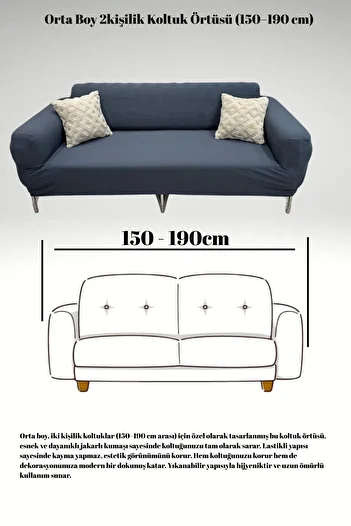 uzhanem Jacquard 2-Person Medium Size Sofa Cover, Sofa Bed Sofa Cover (Price for 1 piece)
