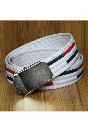 Deribond Sports Men's Belt White 4 cm for Jeans and Canvas