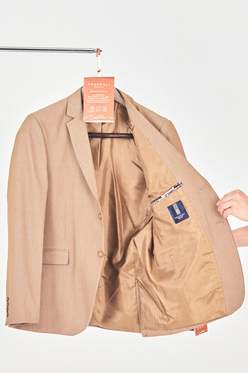 Frappoli Alvardo Men's Mustard Polyviscon Fabric Sports Blazer Jacket (Large Size - Oversized)
