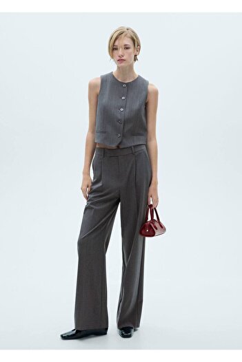 MANGO Woman Slim striped vest