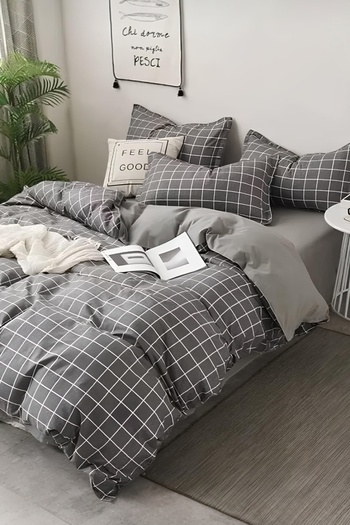 Rimo Home Checked Single Duvet Cover Set