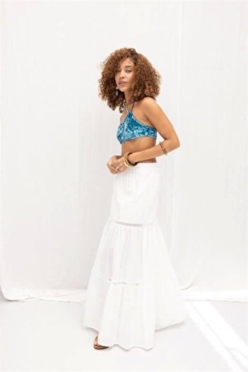 Silerra Annie Brode Stripe Detailed Skirt 4036