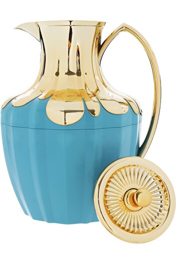 Alsaif Gallery Shaden Glass Thermos Flask from Saif Gallery, 1 Liter - Dark Green