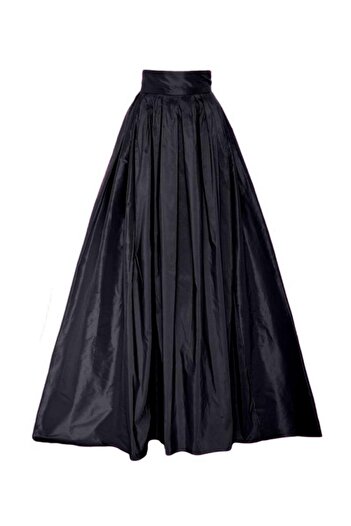 MERT ERKAN Full Circle Opening High Waist Taffeta Long Skirt