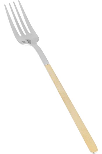 Alsaif Gallery Saif Gallery Stainless Steel Spoon Set, 24 Pieces, Gold Silver Handle