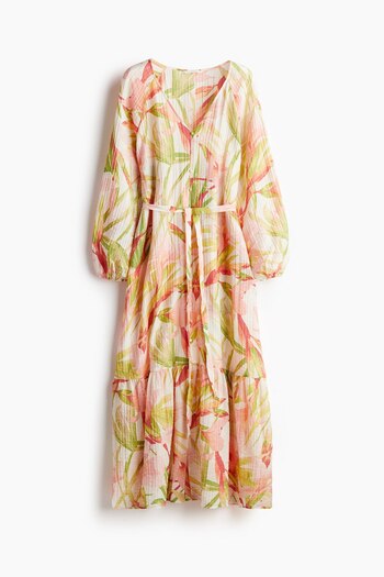 H&M Kuşaklı Krep Elbise
