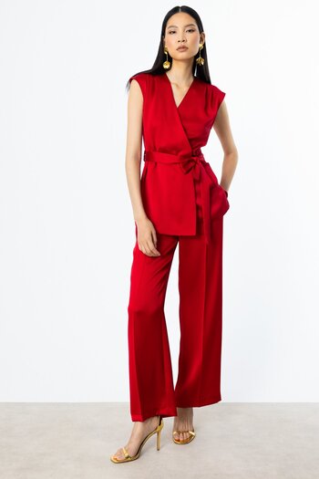 Ekol Wide Leg Satin Trousers