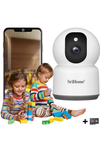 SRIHOME SH038 WIFI Baby Video Monitor, White