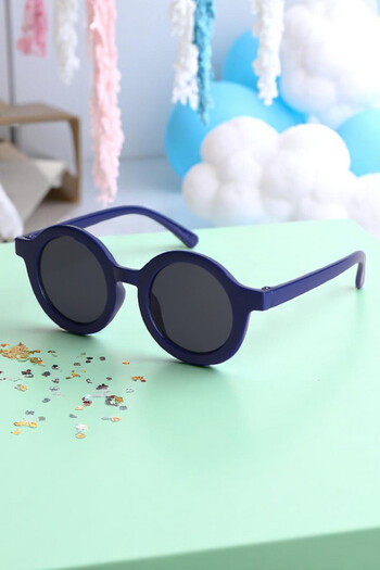 MACERATİ Nordic Unisex Navy Blue Round Frame 0-10 Years Old Children Uv400 Sunglasses