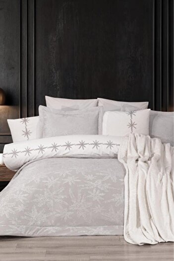 Çeyiz Diyarı Jasmin 10 Piece Dowry Set with Blanket Cream