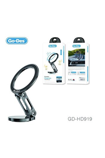 Go-Des Universal Magnetic Aluminum Alloy Foldable Mobile Phone Holder Desktop Stand