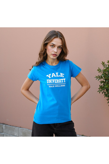 SP Characters Varsity Print T-shirt with Crew Neck