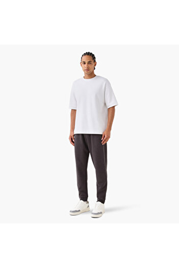 Kappa Kappa Logo Detail Joggers with Drawstring Closure and Pockets