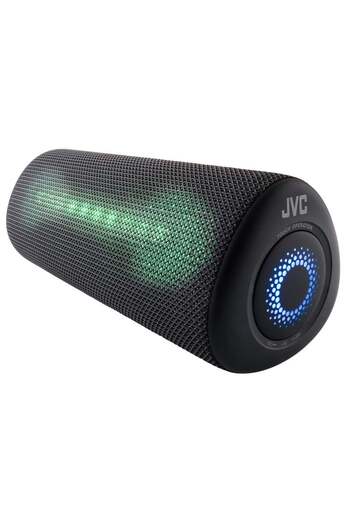 JVC XS-E423B portable speaker, 24 W, Bluetooth, IPX5, LED lighting, black