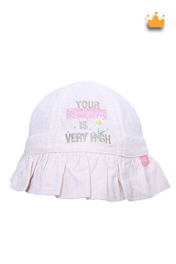 Kitti 4-8 Years 52cm Girl's Daisy Pattern Summer Fedora Hat Cream Y2322001