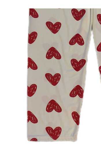 NiLi Pantaloni de pijama din țesătură MILAN CU MODEL DE INIMĂ