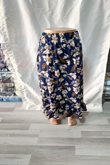 ARG Dark Blue Cahfe Skirt with Ruffles at the Bottom, Embroidered Belly with Elastic Waist, 1 Piece Skirt, Quality, Stylish and Beautiful